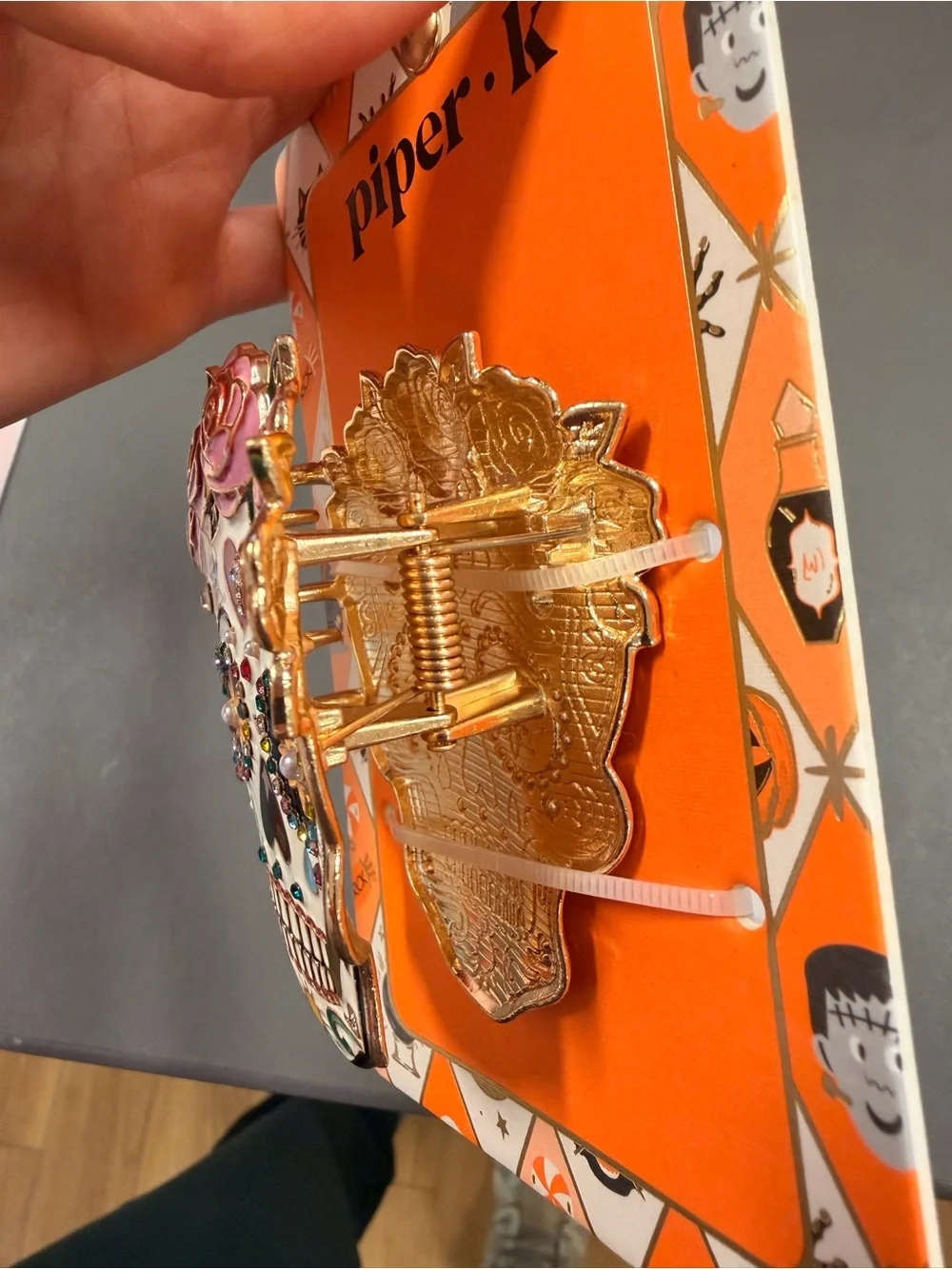 Piper K dia de muertos hair clip